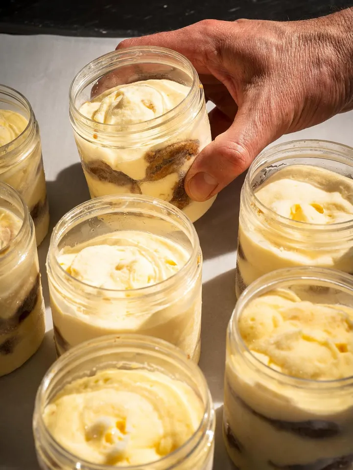 Tarros de tiramisú caseros